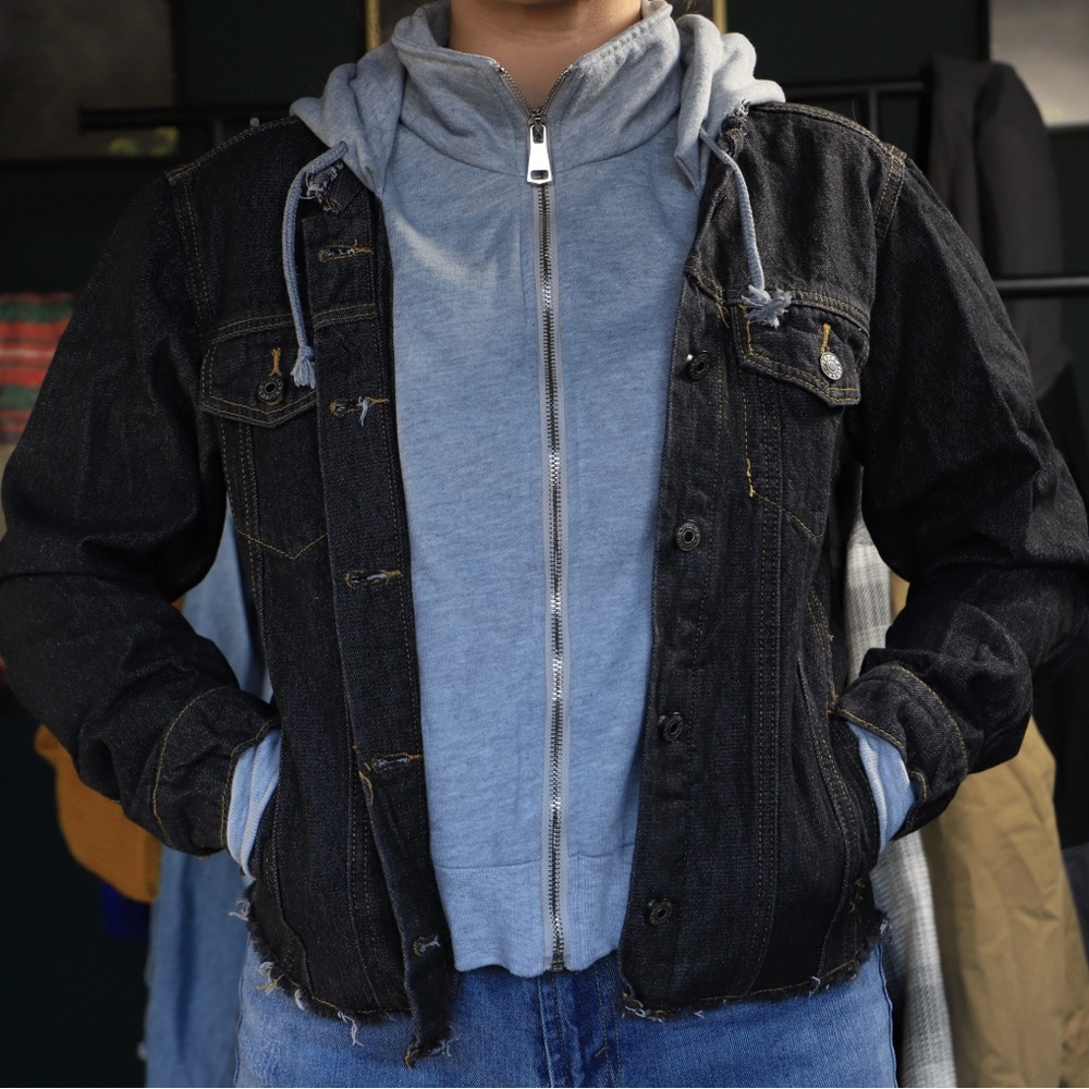 Zaful Bomber Dark Denim Jacket